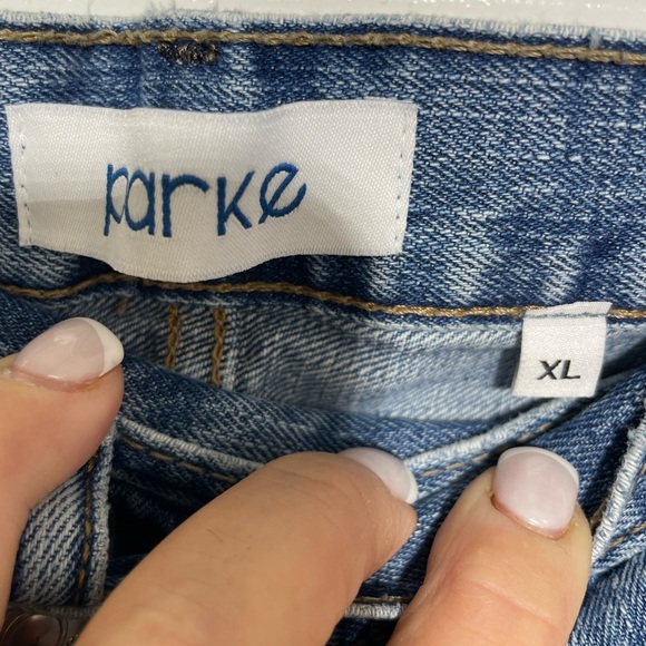 PARKE OFFICIAL Crossover Jean LEVI’S Baggy/Grunge in Medium Wash Denim  Size XL - Picture 4 of 8